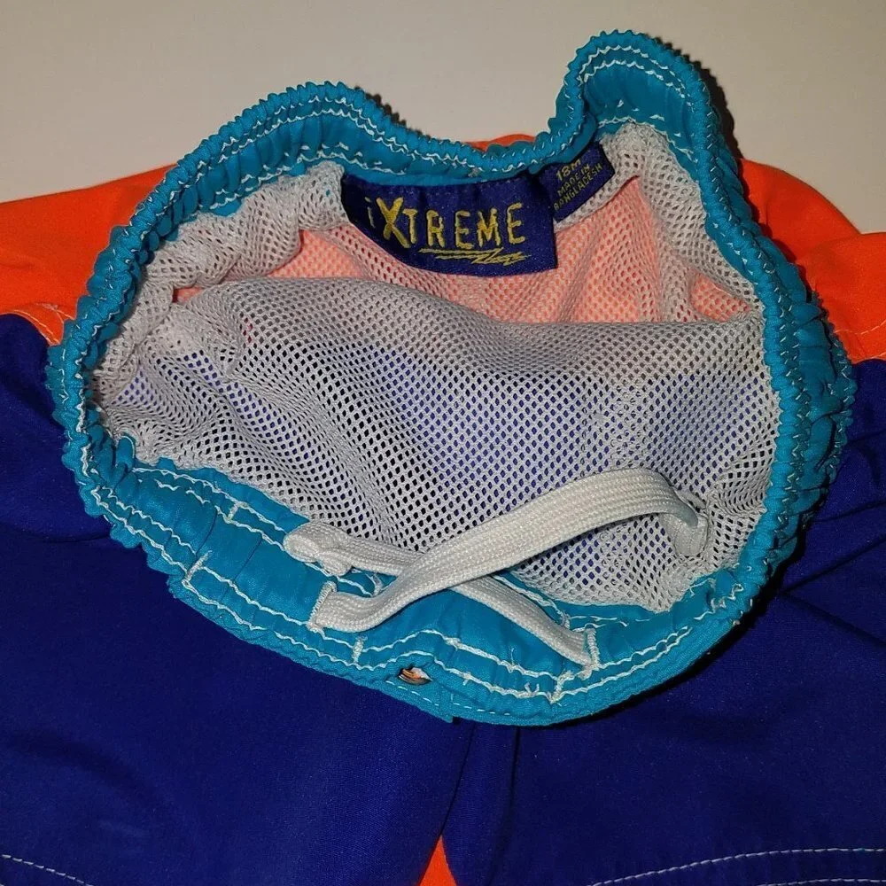 iXTREME Swim Shirt Shorts Baby 18 Months Trunks Rashguard Shark Blue Orange